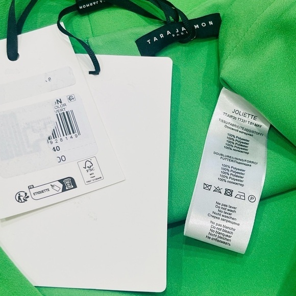 Tara Jarmon Joliette Woven Crepe Scallop Hem A-Line Mini Skirt Vert Green NWT - Picture 9 of 10